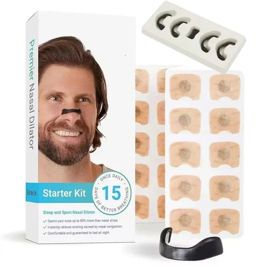 Magnetic Nose Strips,Sleepco Nasal Dilator Starter Kit / Next-Gen BreathIn Nosel Strips / Magnetic Nose Clips