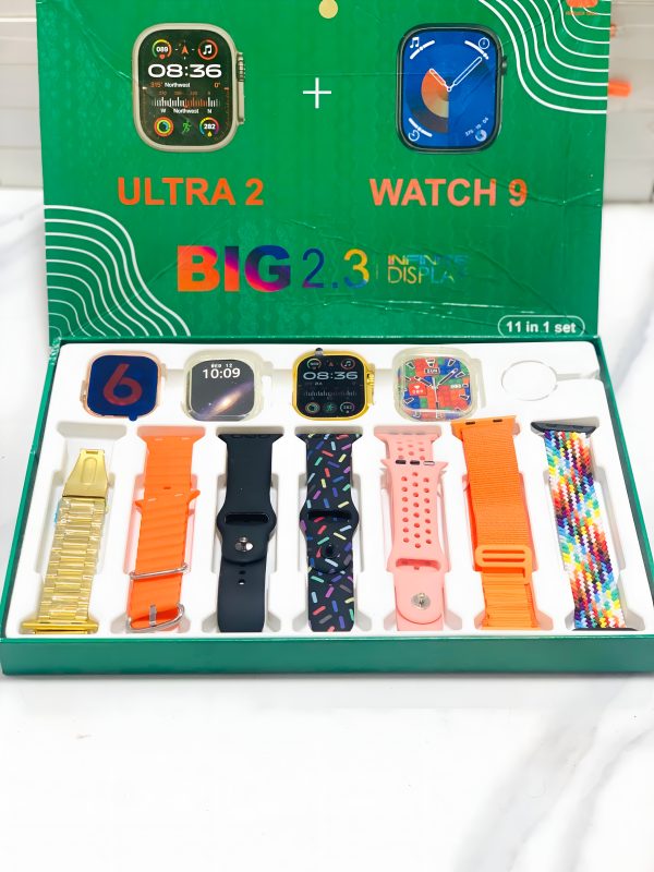 50 New Model Smart Watch Bundle – 7 Original Straps, 2 Premium Watches & 2 Protective Covers