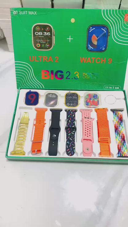 50 New Model Smart Watch Bundle – 7 Original Straps, 2 Premium Watches & 2 Protective Covers